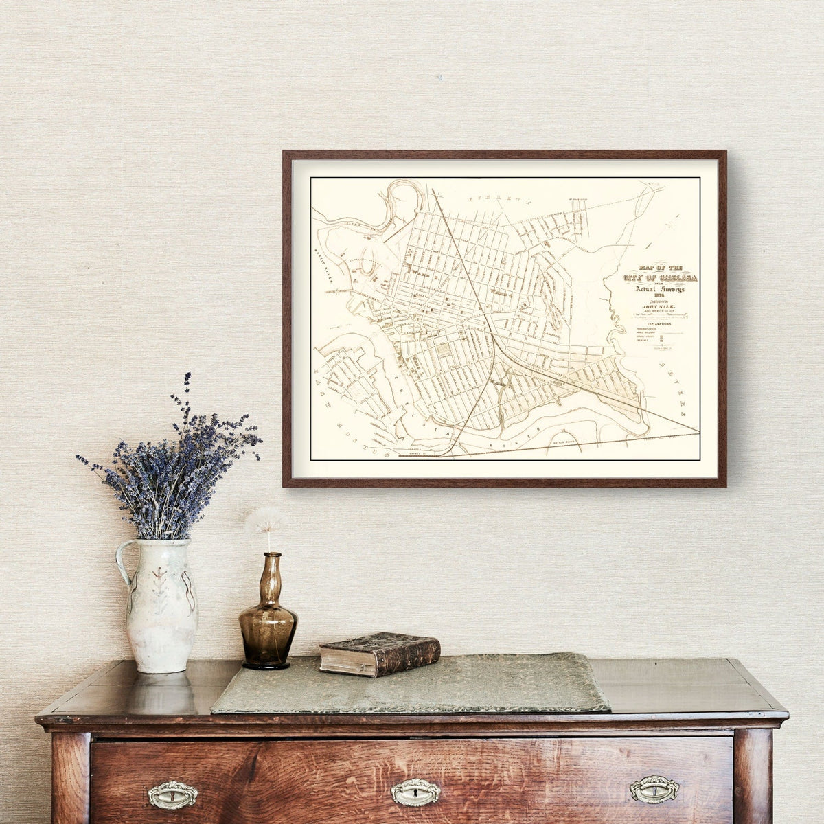 Vintage Map of Chelsea, Massachusetts 1876