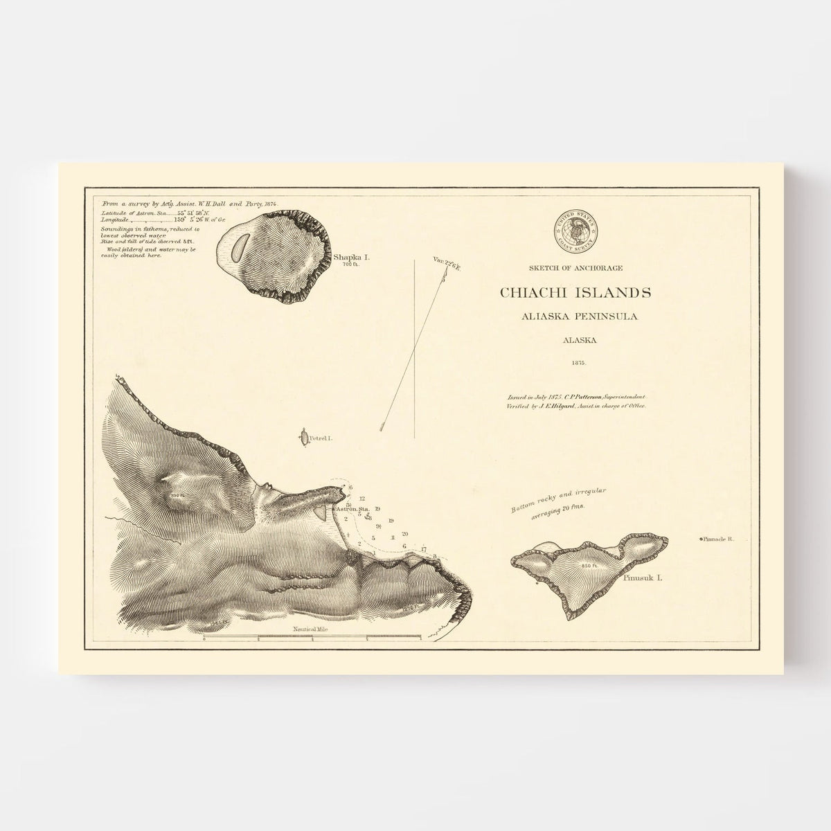 Vintage Anchorage, AK Map 1875