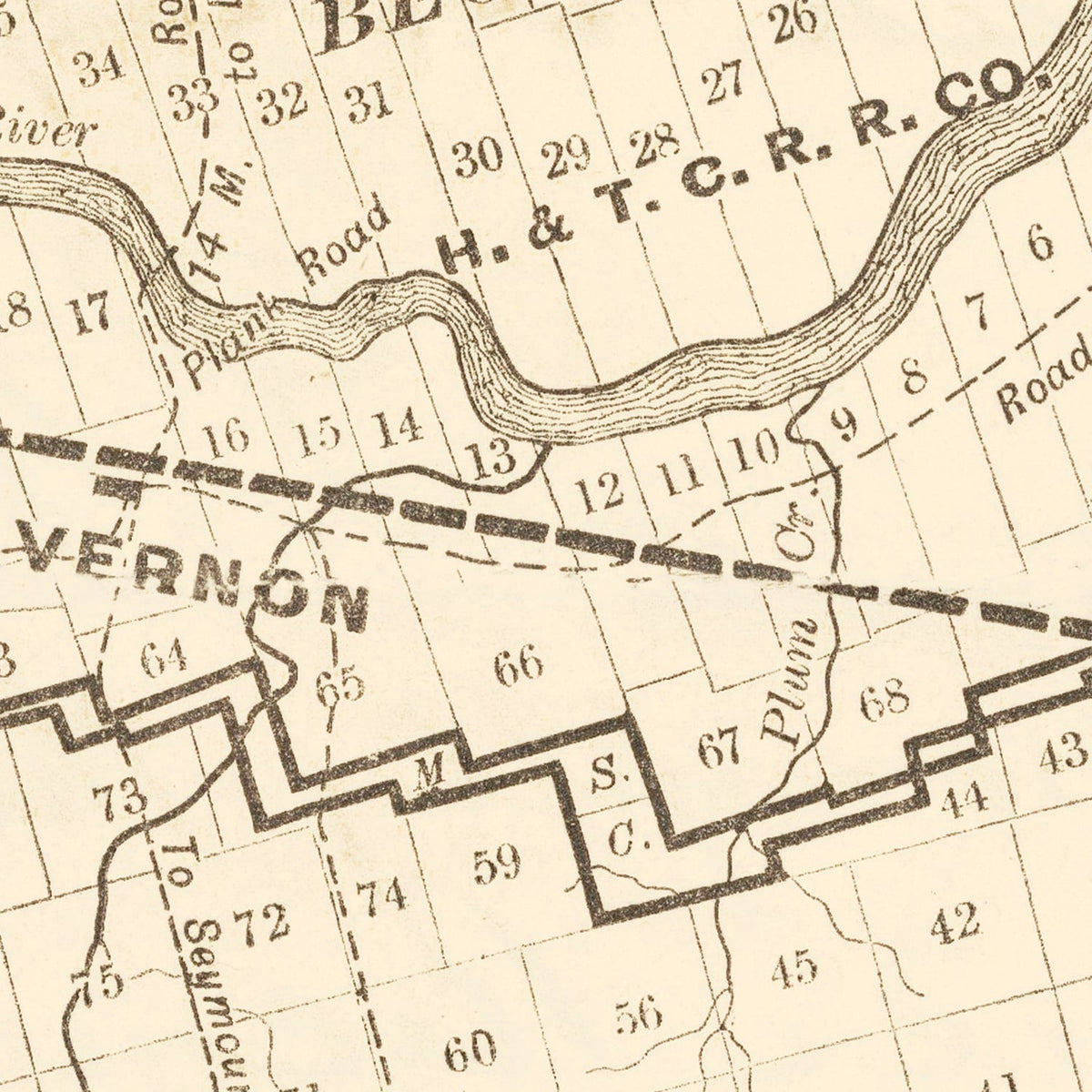 Vintage Map of Wilbarger County, Texas 1887