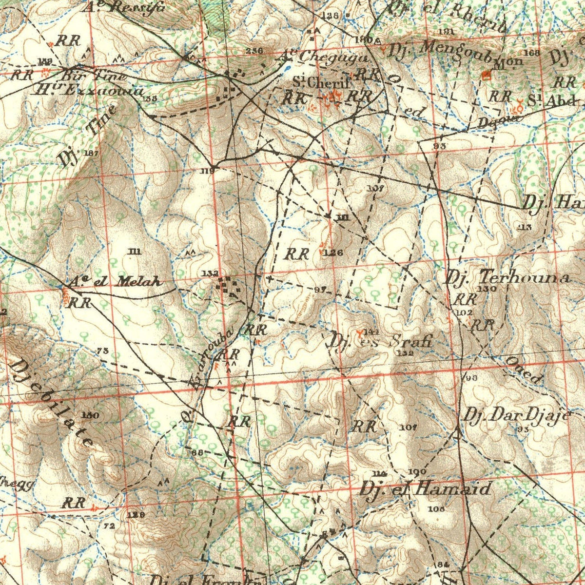 Vintage North Africa World War II Map 1941