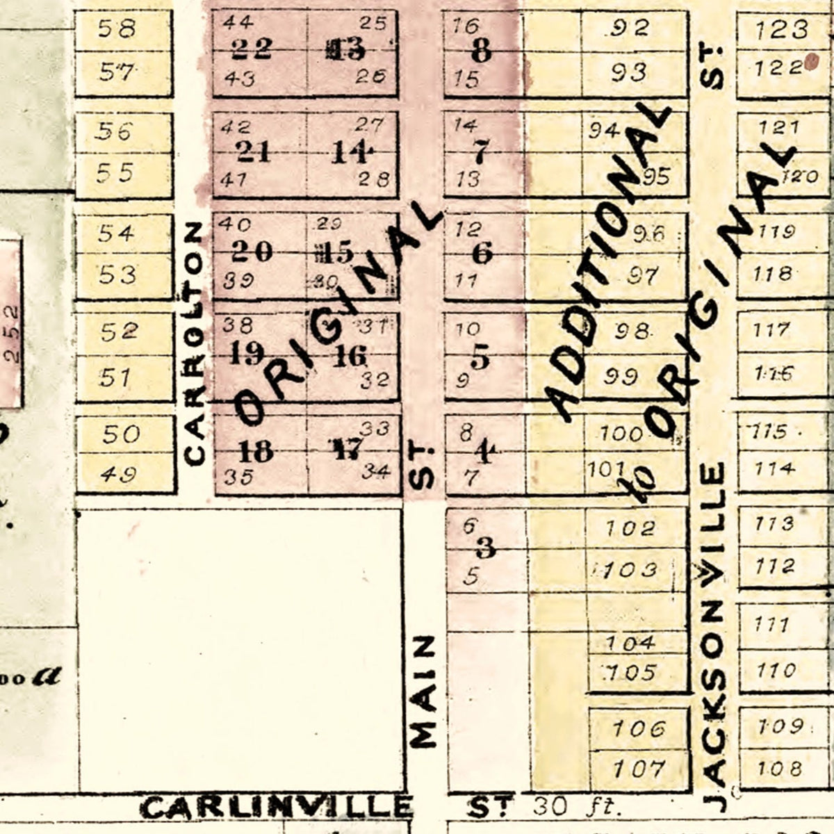 Vintage Map of White Hall, Illinois 1873