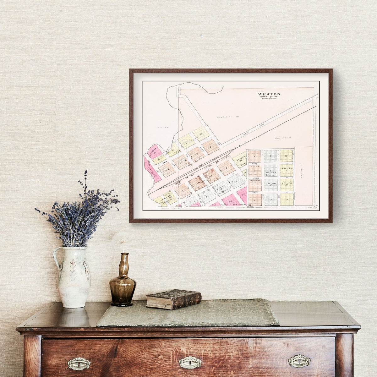 Vintage Map of Weston, Nebraska 1907