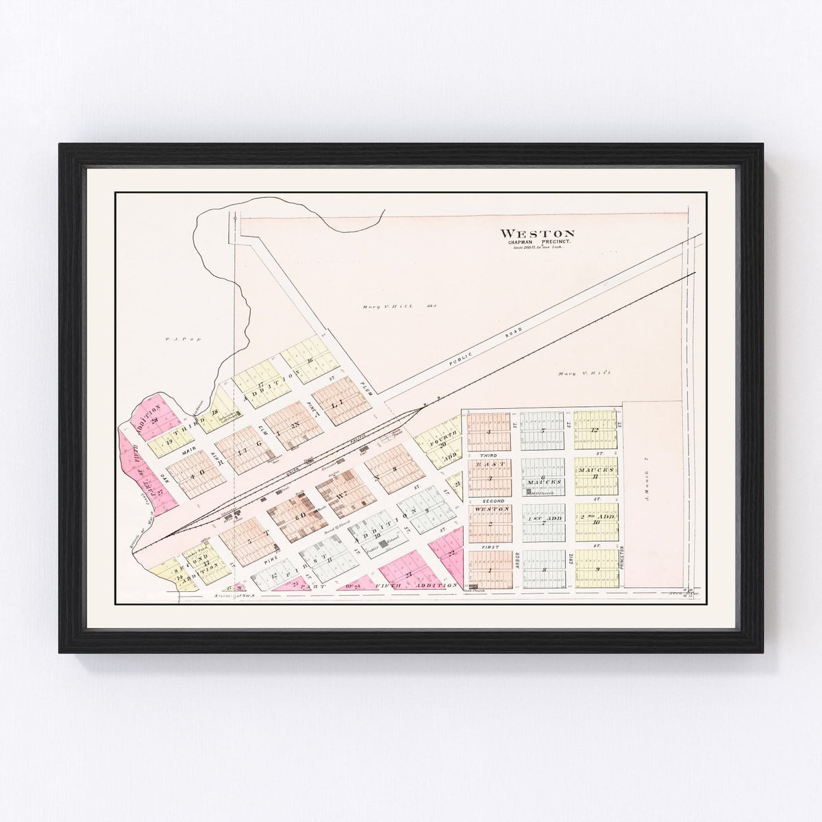 Vintage Map of Weston, Nebraska 1907
