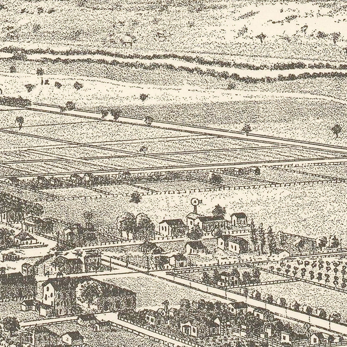 Vintage Map of Lodi, California 1870