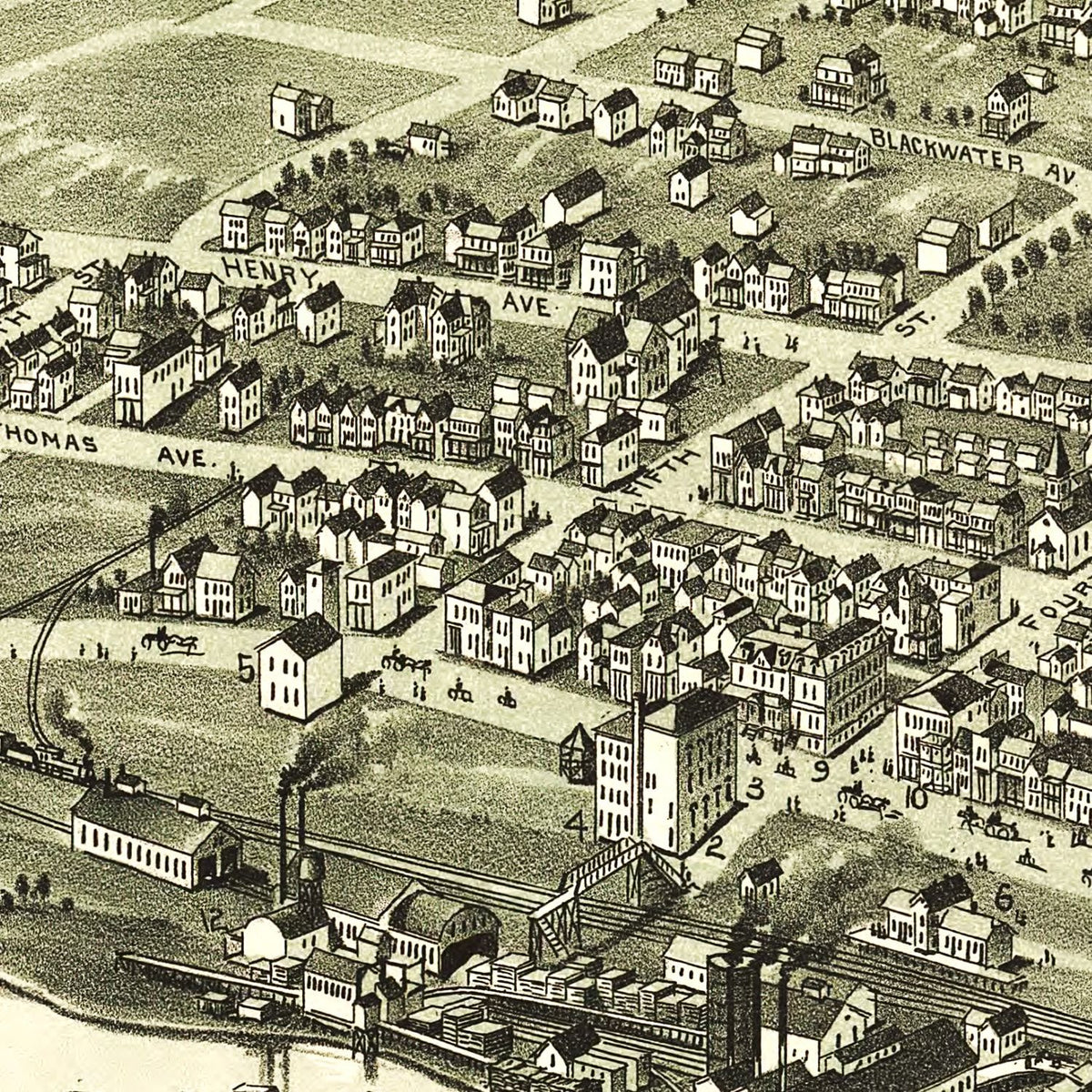 Vintage Map of Davis, West Virginia 1898