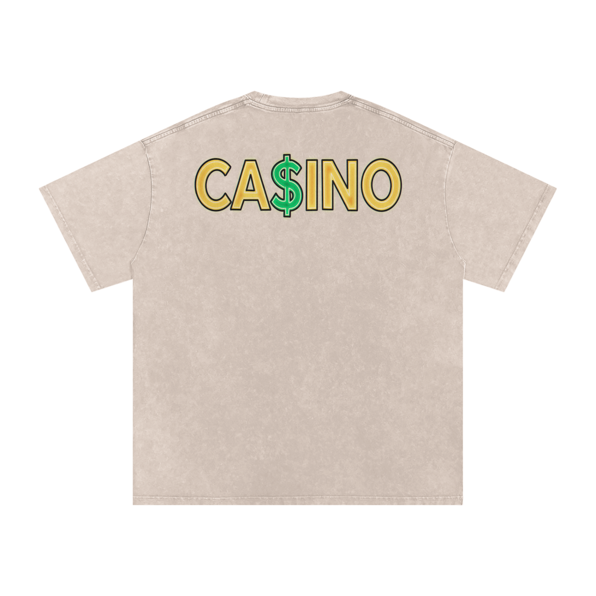 Casino - Snow Washed Oversized Cotton T-Shirt