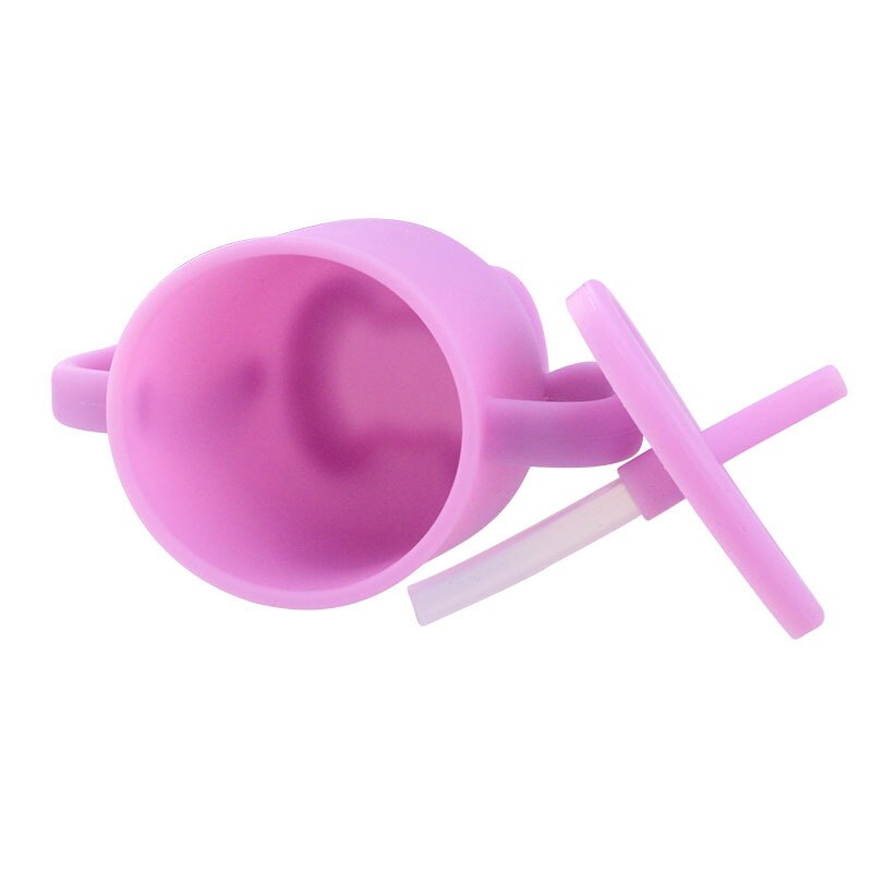 Baby Feeding Cups Baby Learning Baby Drinkware silicone Sippy Cups For Toddlers & Kids With Silicone Sippy Cup Lids Solid