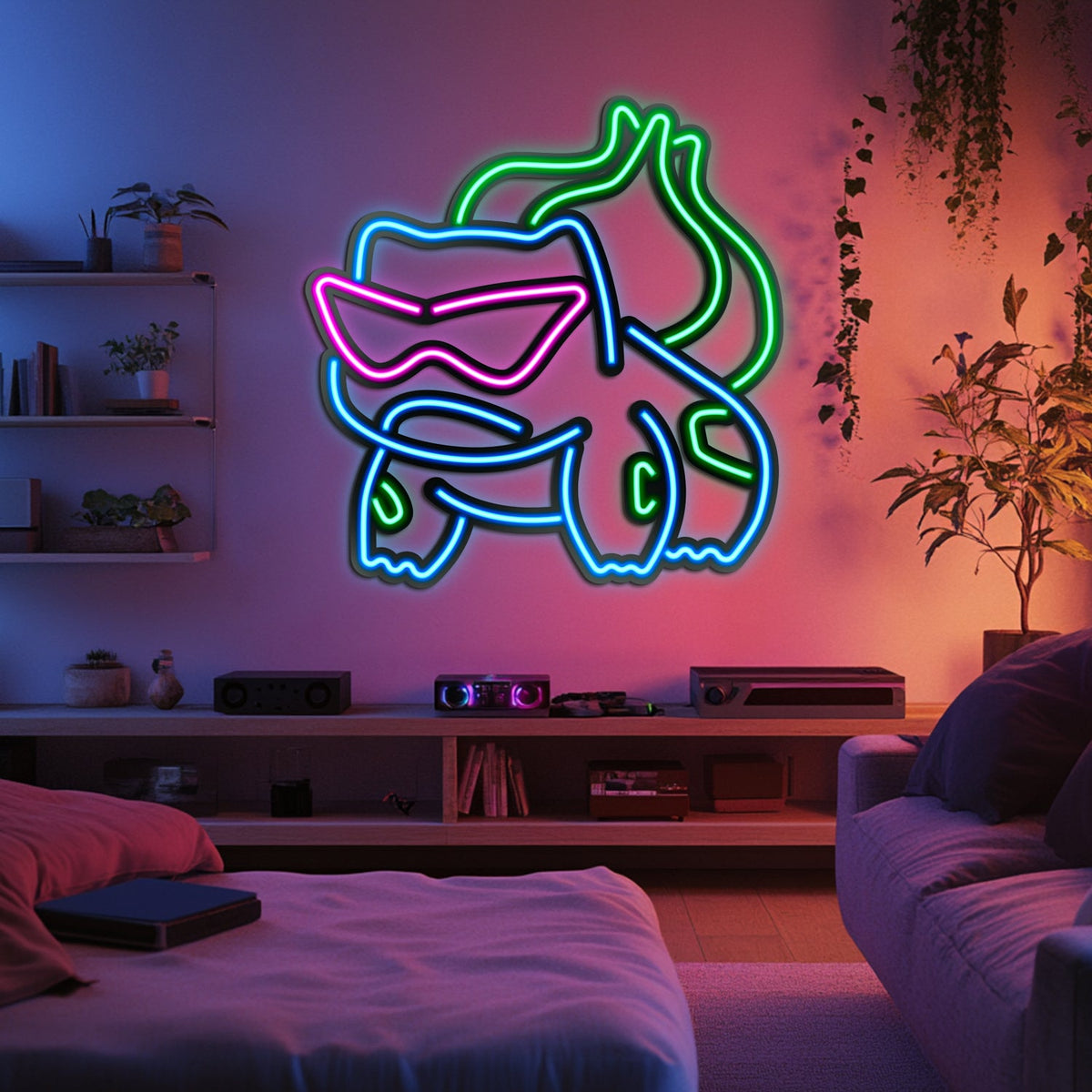 Bulbasaur Metal Neon Wall Art- LN0048