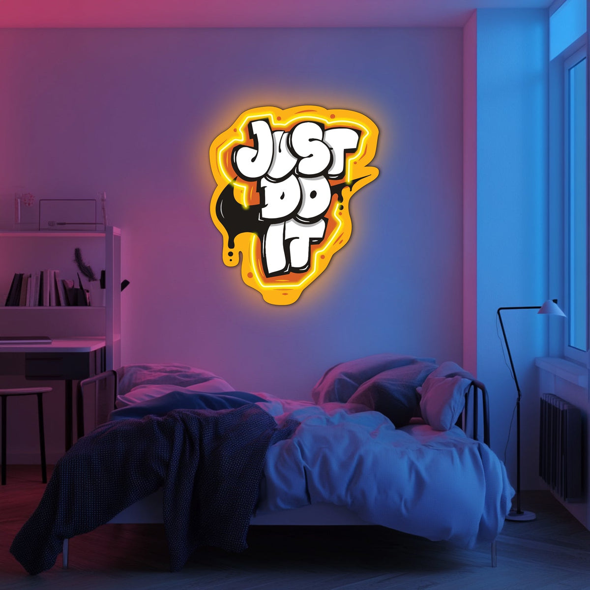 UV Printed Just Do It Neon Wall Art- LV0079
