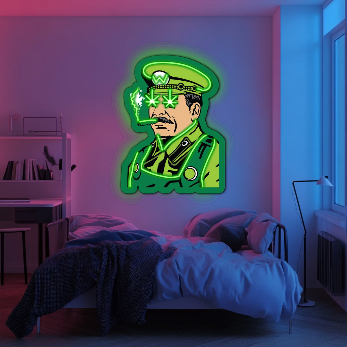 UV Printed Sheriff Cannabis Neon Wall Art- LV0051