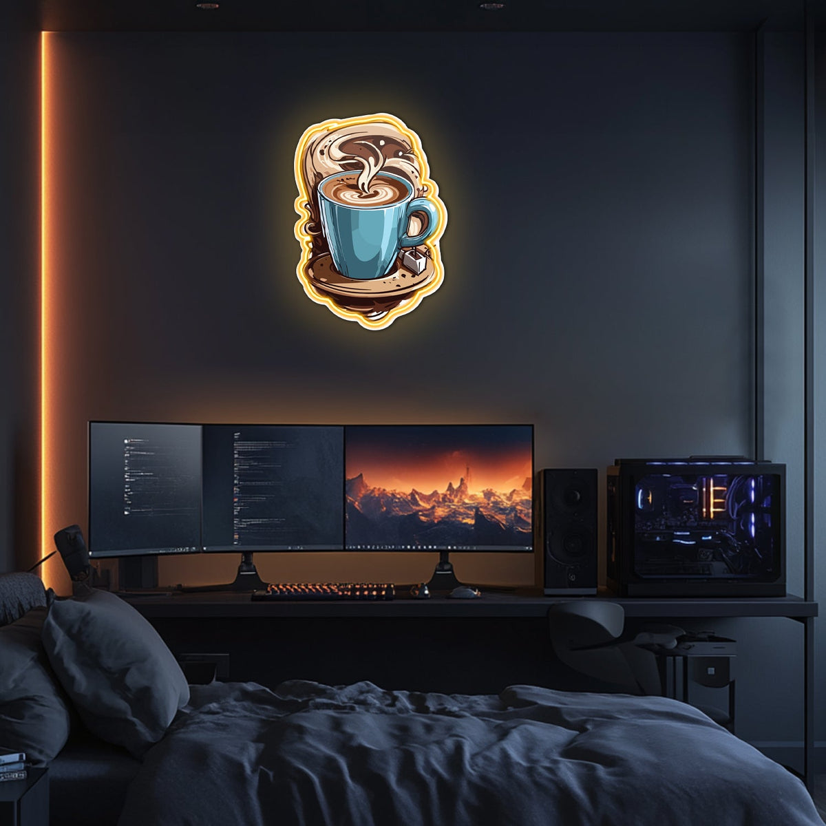 UV Printed Coffee Neon Wall Art- LV0080