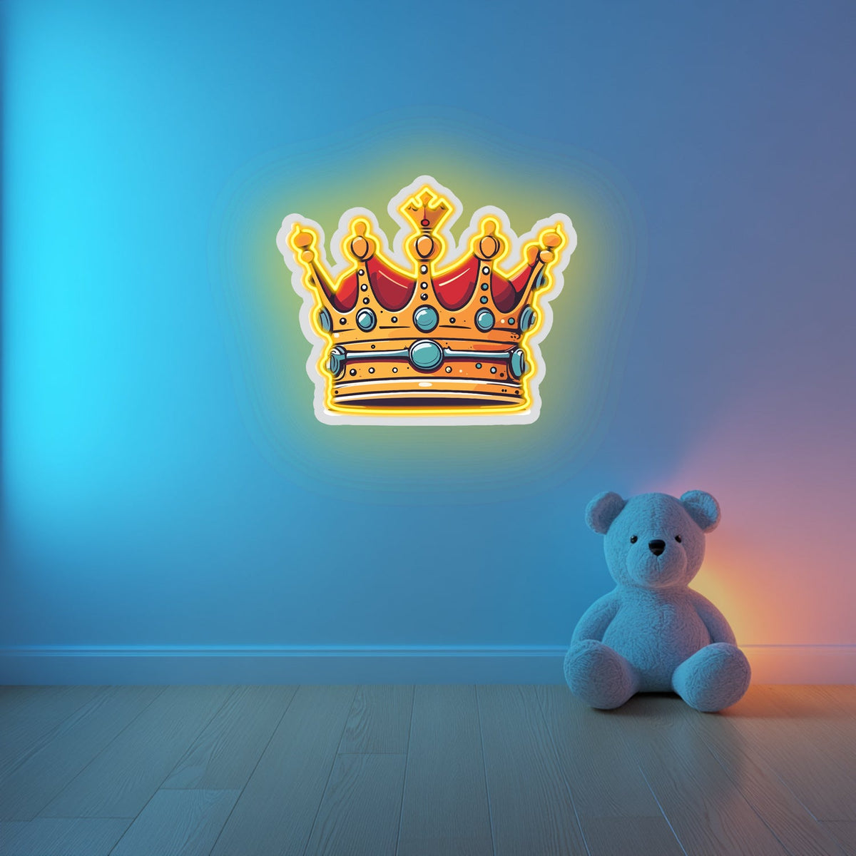 UV Printed King Crown Neon Wall Art- LV0028