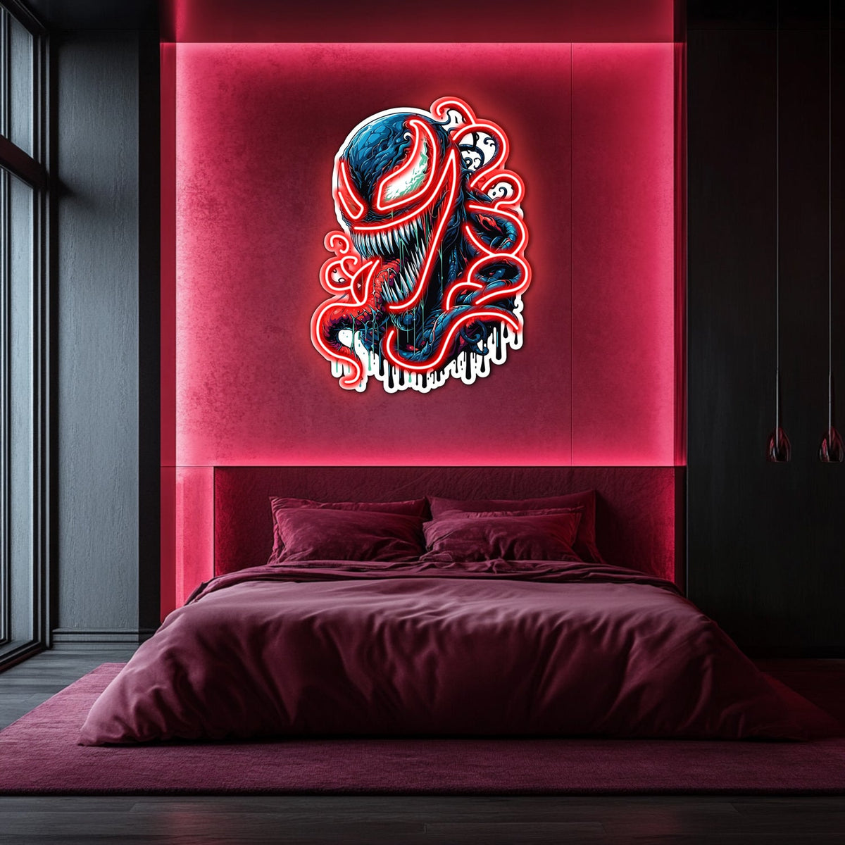 UV Printed Venom Neon Wall Art- LV0055