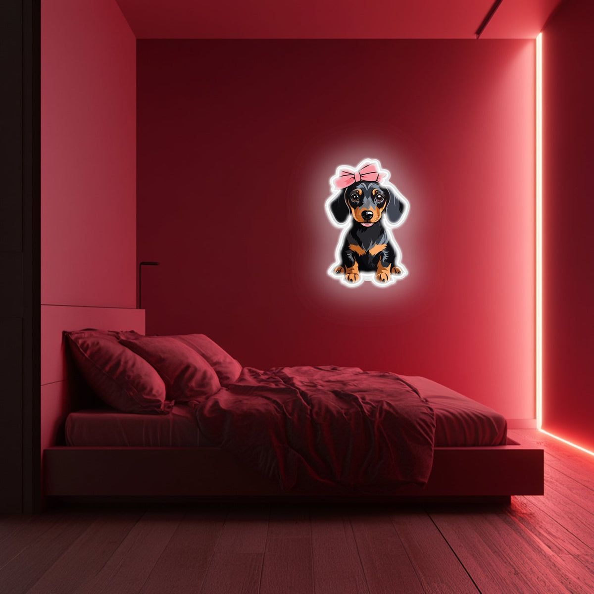 UV Printed Dog Neon Wall Art- LV0024