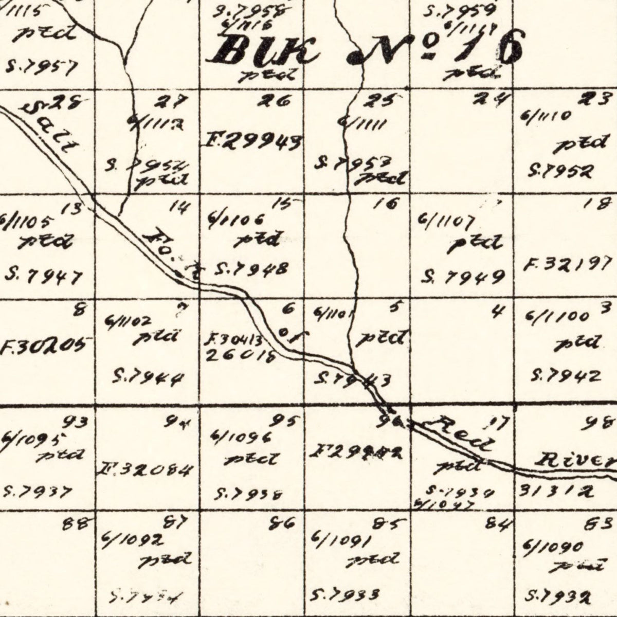 Vintage Map of Collingsworth County, Texas 1892