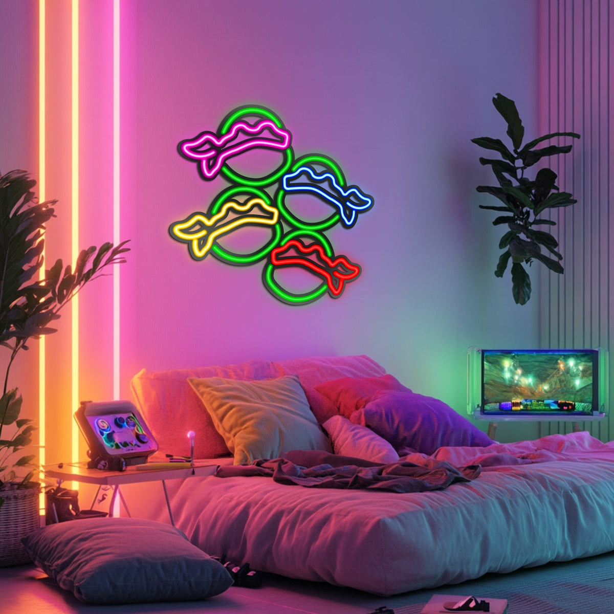 Ninja Turtles Metal Neon Wall Art- LN0256