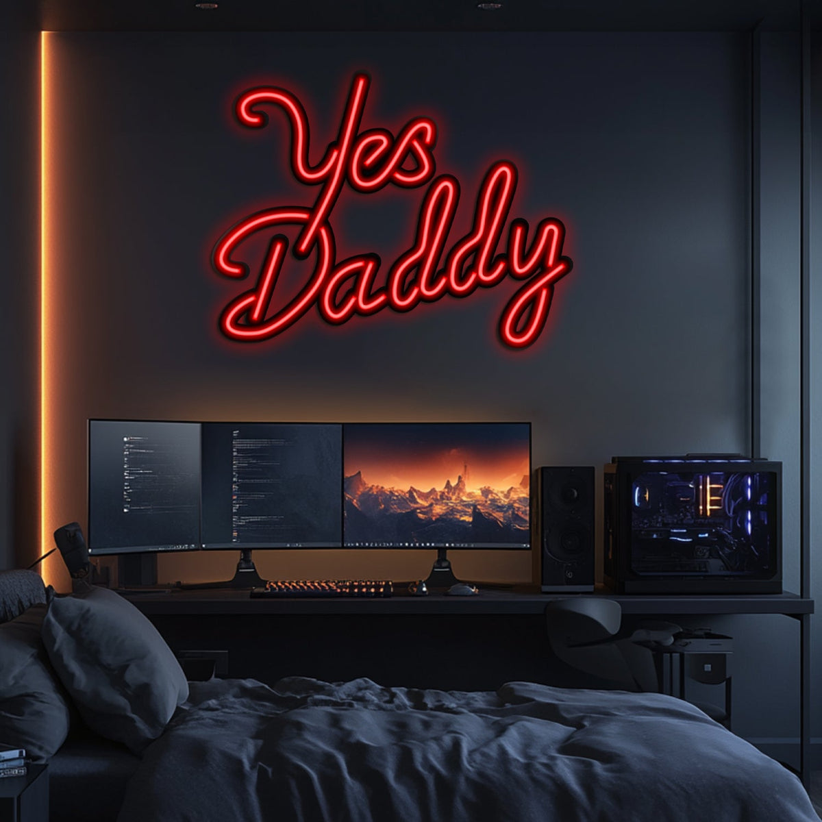 Yes Daddy Metal Neon Wall Art- LN0069