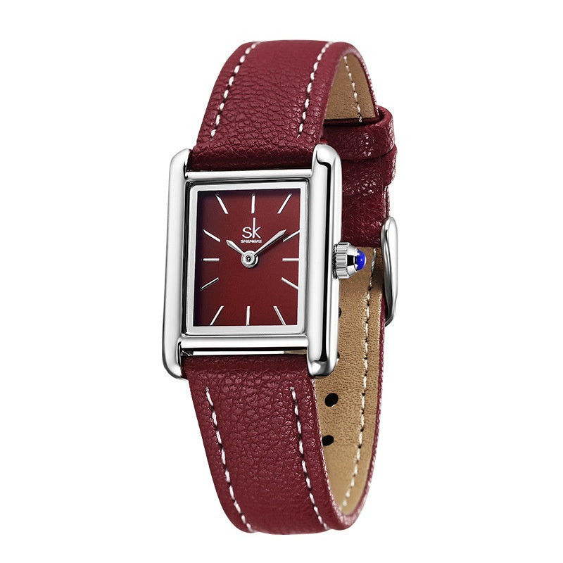 Watch Retro Minority Watch Fashion Waterproof Quartz Watch High Sense Small Square Watch