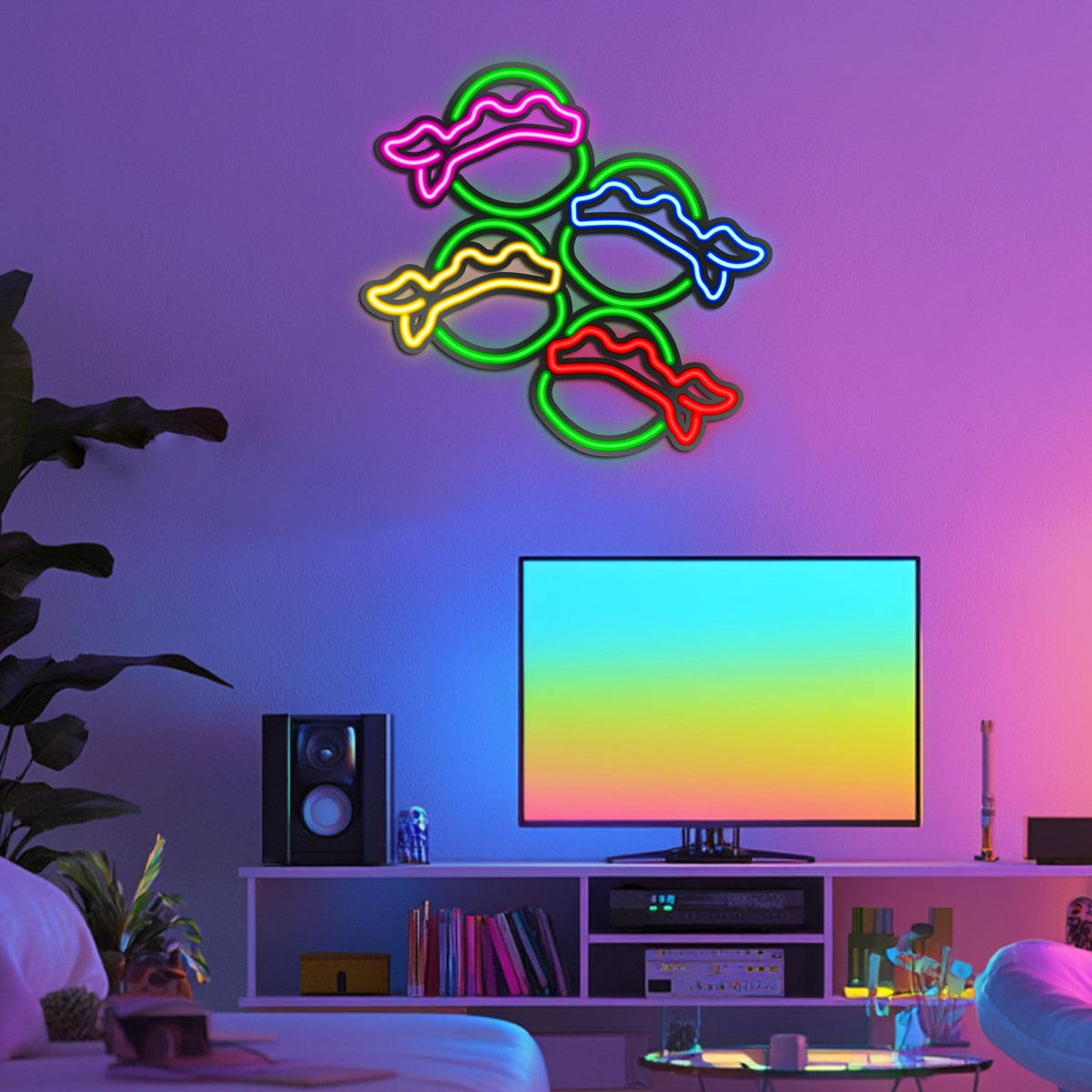 Ninja Turtles Metal Neon Wall Art- LN0256