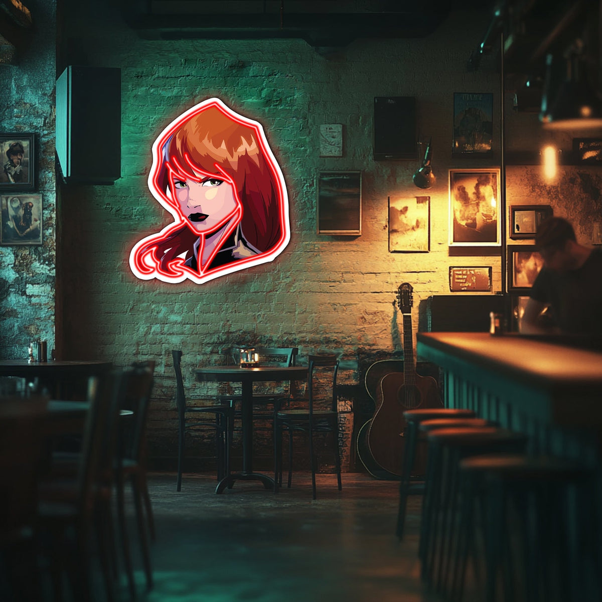 UV Printed Woman Neon Wall Art- LV0043