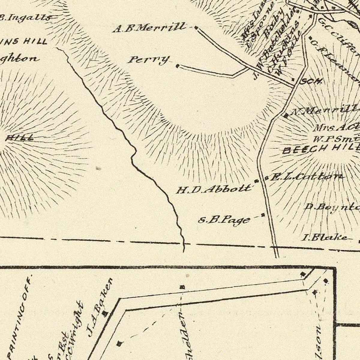 Vintage Map of Ashland, New Hampshire 1892