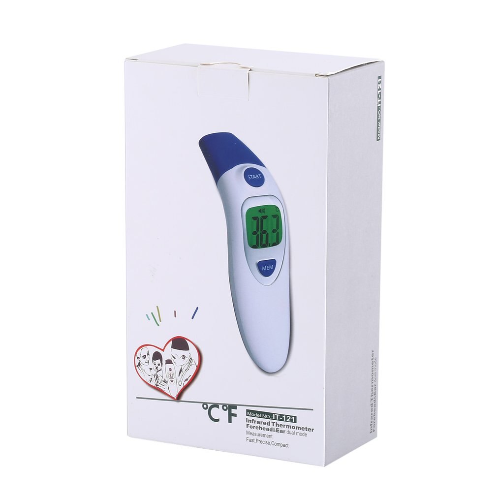 Baby Termometro Digital IR LCD Infrared Dual Mode Adult Forehead Body Ear Thermometer Measurement With Alarm Function Accurately