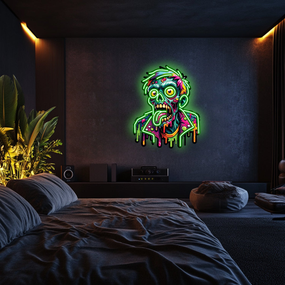 UV Printed Zombie Neon Wall Art- LV0059