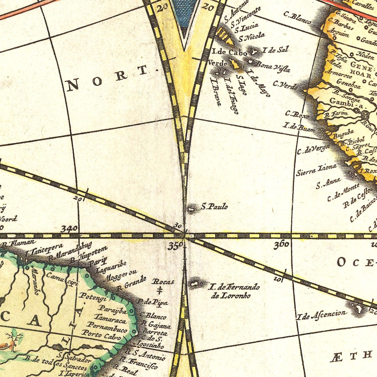 Vintage World Map 1690