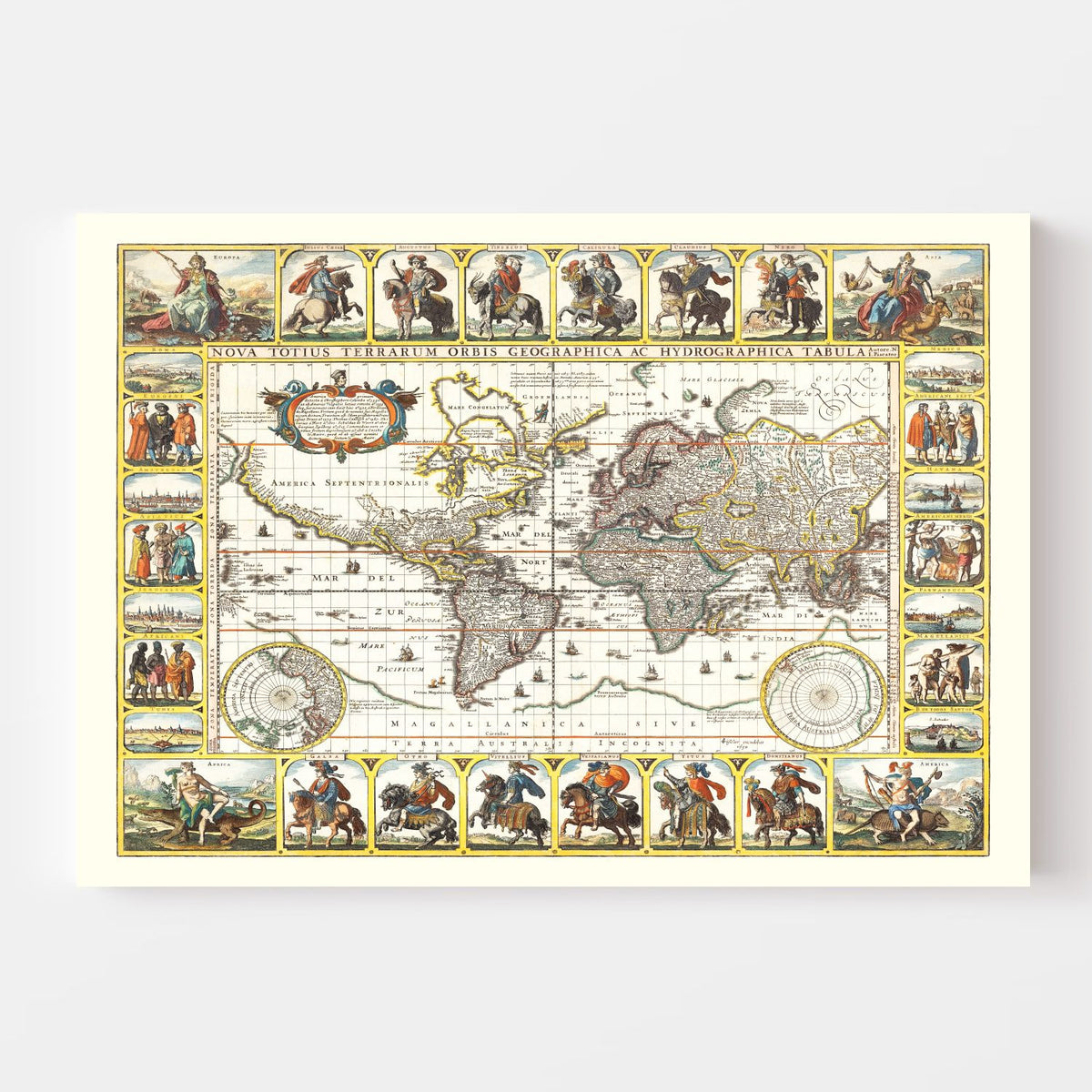 Vintage World Map 1652