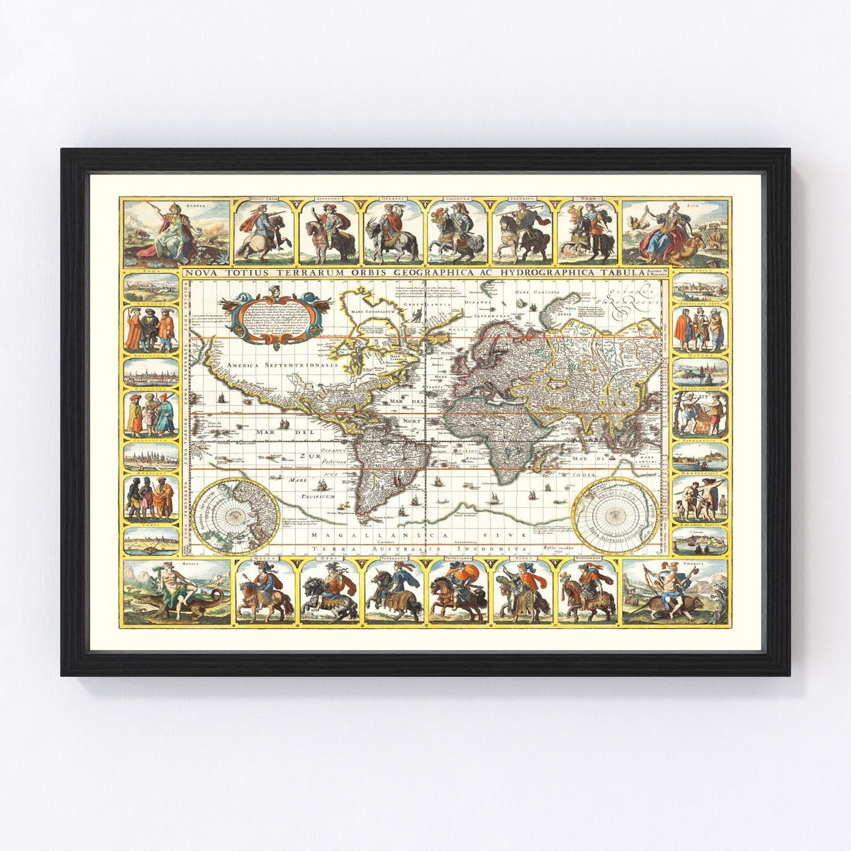 Vintage World Map 1652
