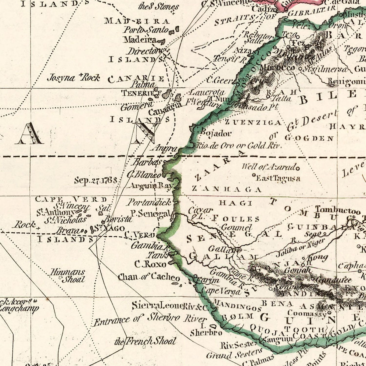Vintage World Map 1841
