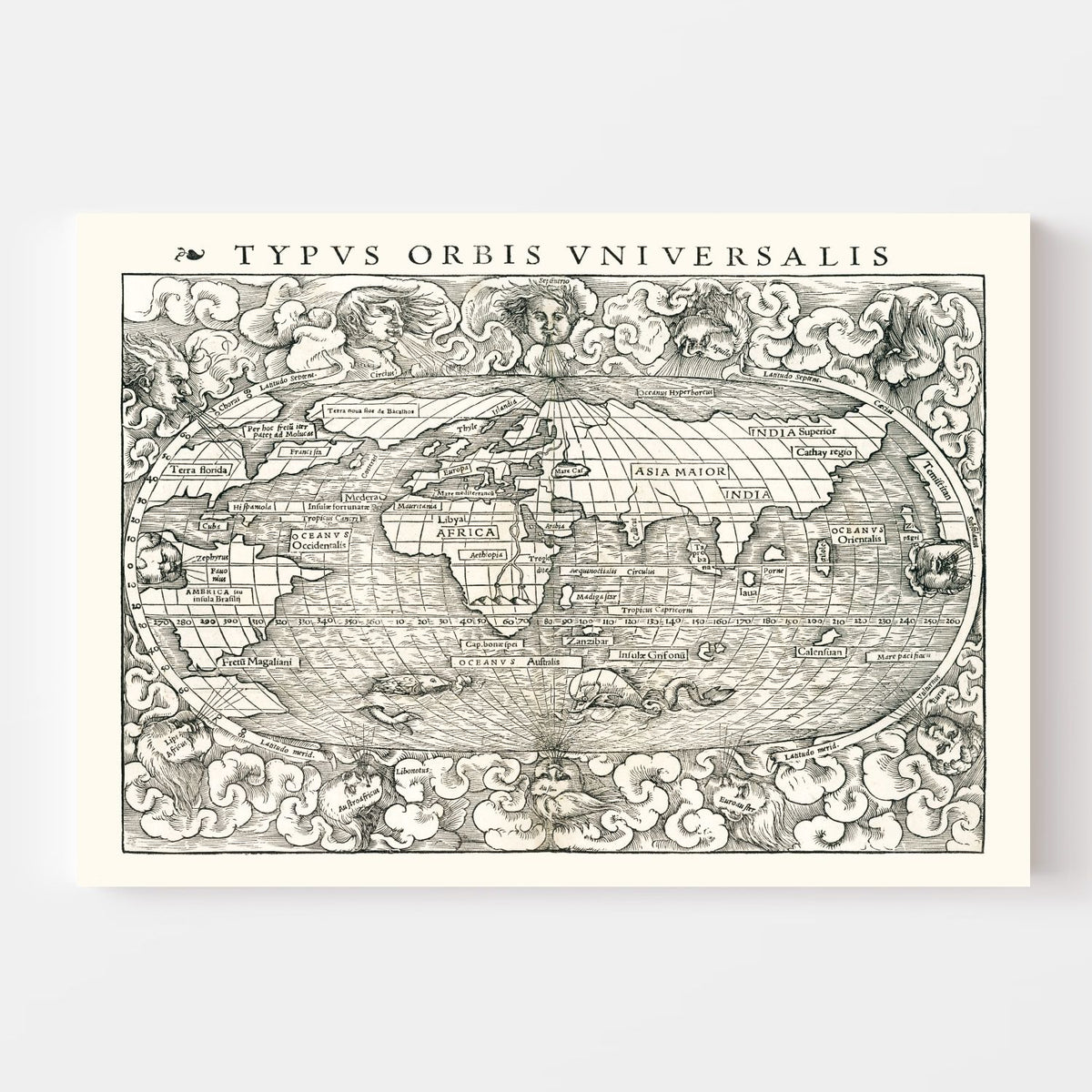 Vintage World Map 1540