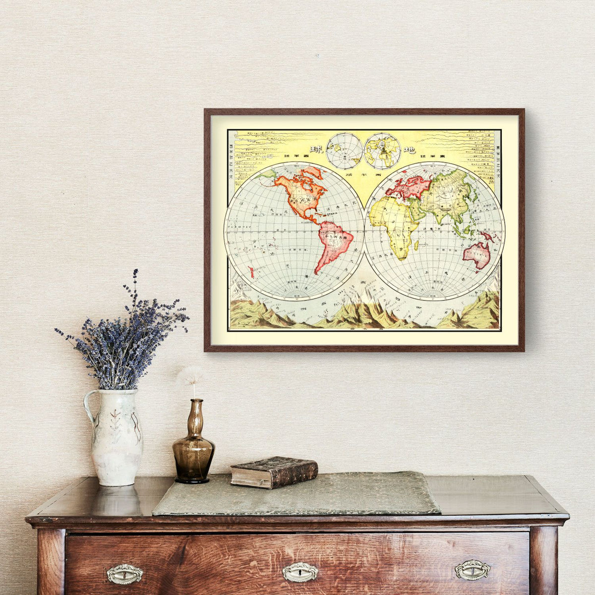 Vintage World Hemispheres 1906
