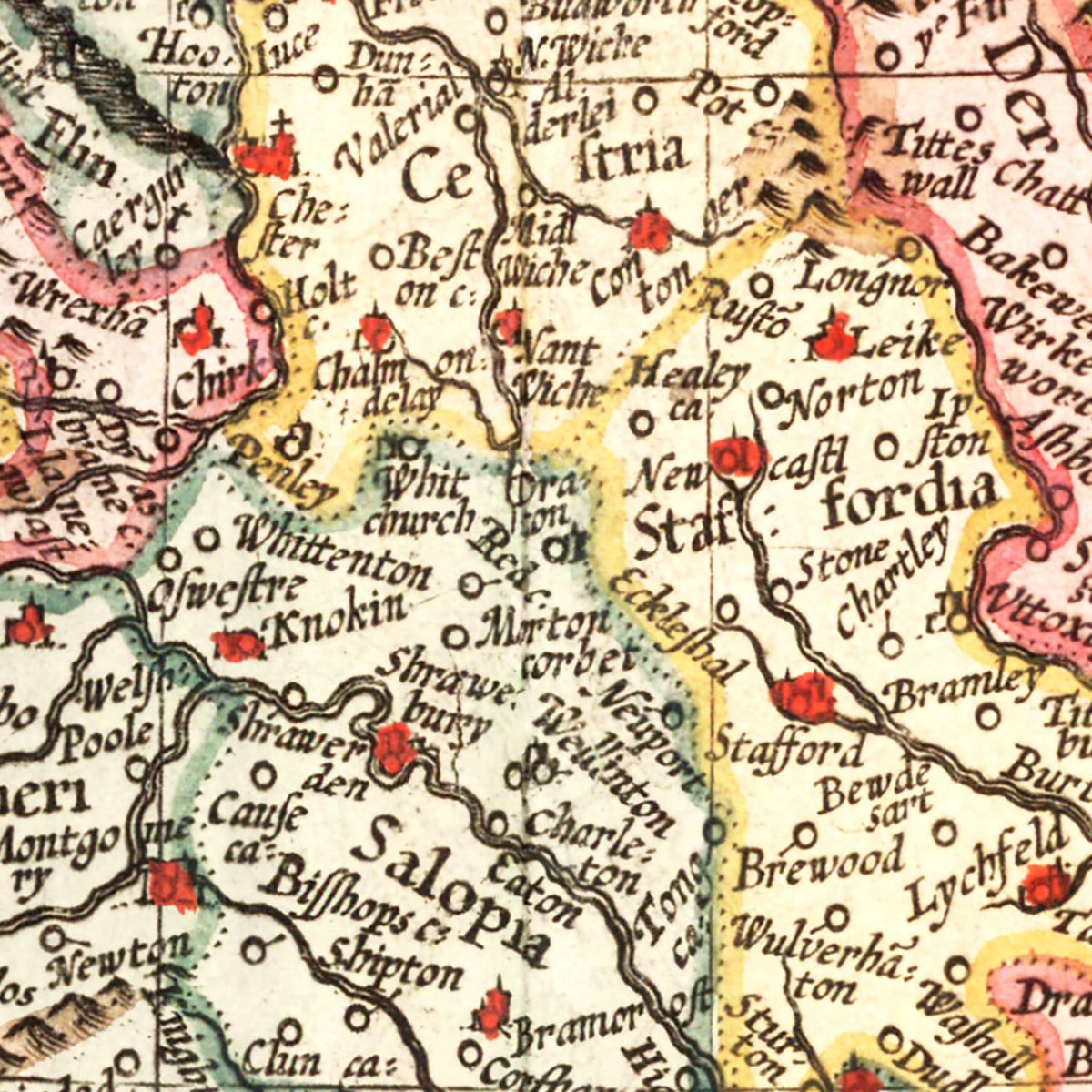 Vintage Map of England 1623