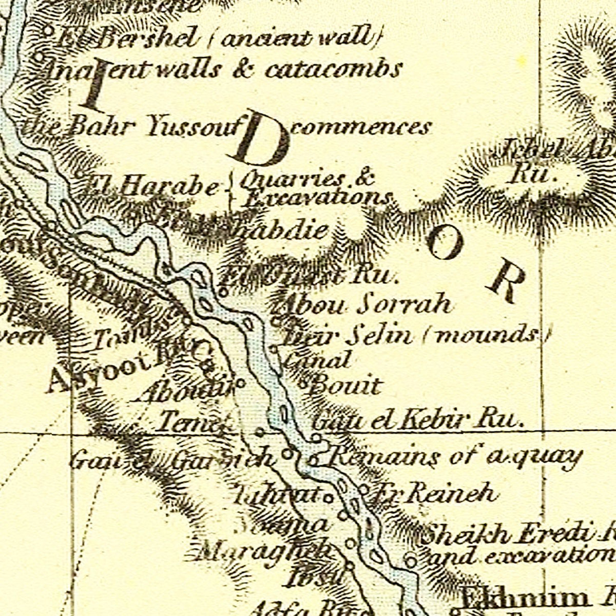 Vintage Map of Egypt 1883