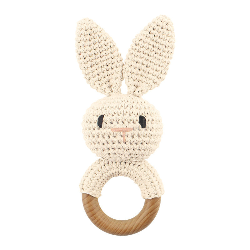 Carving Name Baby Soothing Bell Newborn Gift Bath Gift Knitted Cartoon Doll