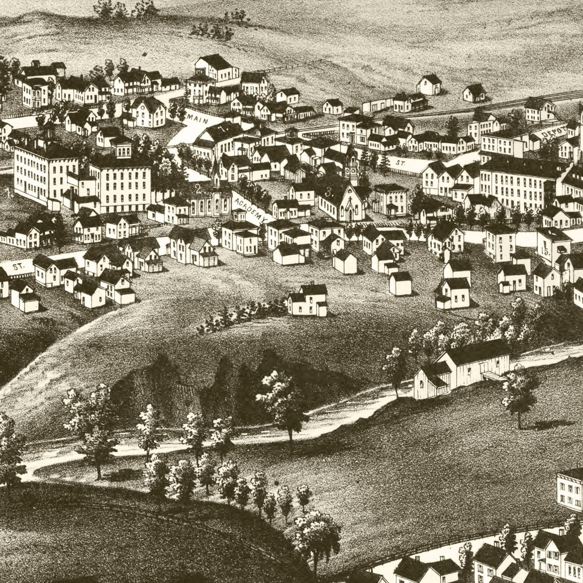 Vintage Map of Antwerp, New York 1888