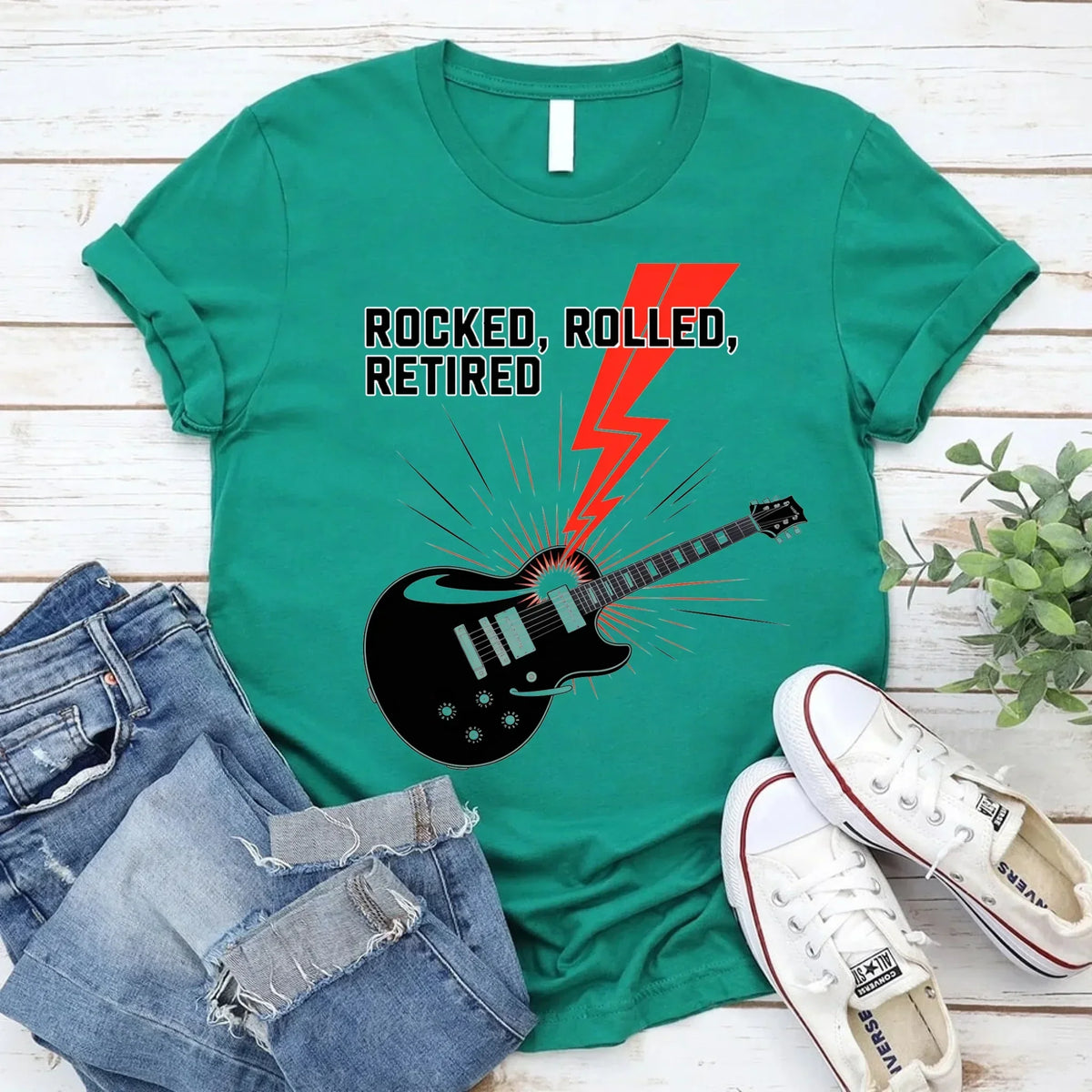 Rocked Rolled Retired T-Shirt β Funny Retirement Gift Shirt