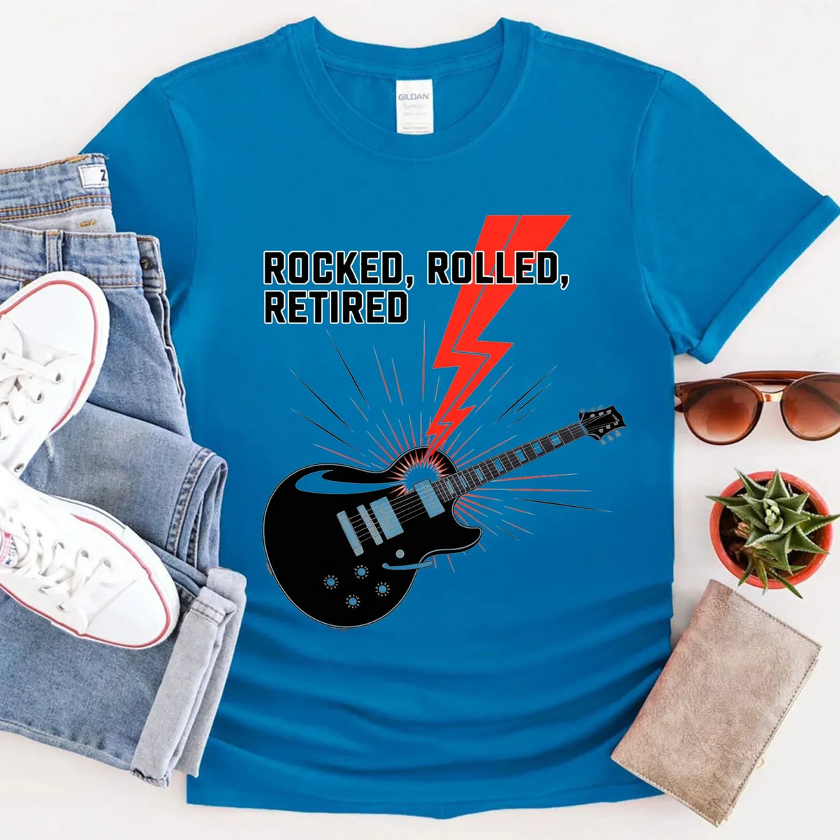 Rocked Rolled Retired T-Shirt β Funny Retirement Gift Shirt
