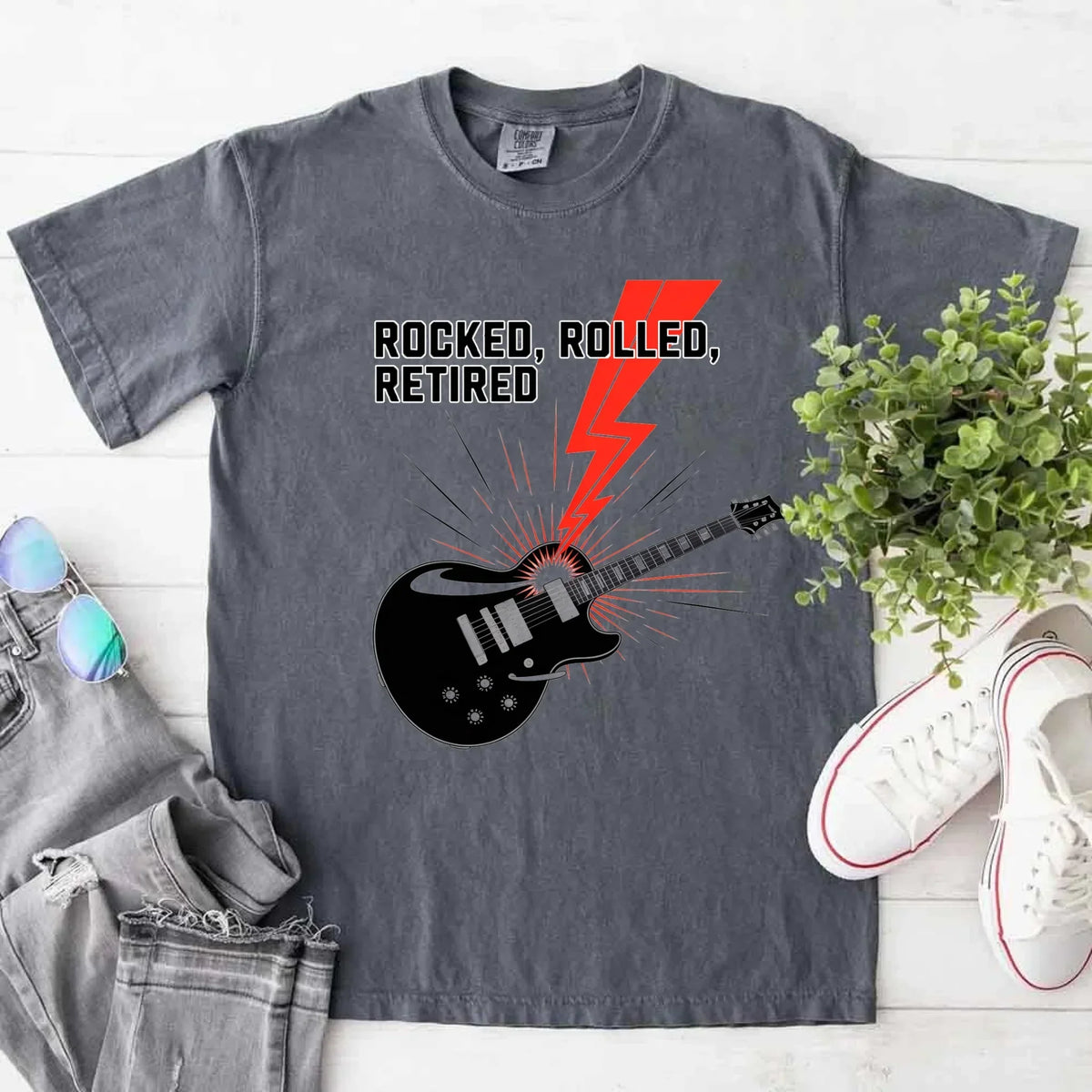 Rocked Rolled Retired T-Shirt β Funny Retirement Gift Shirt