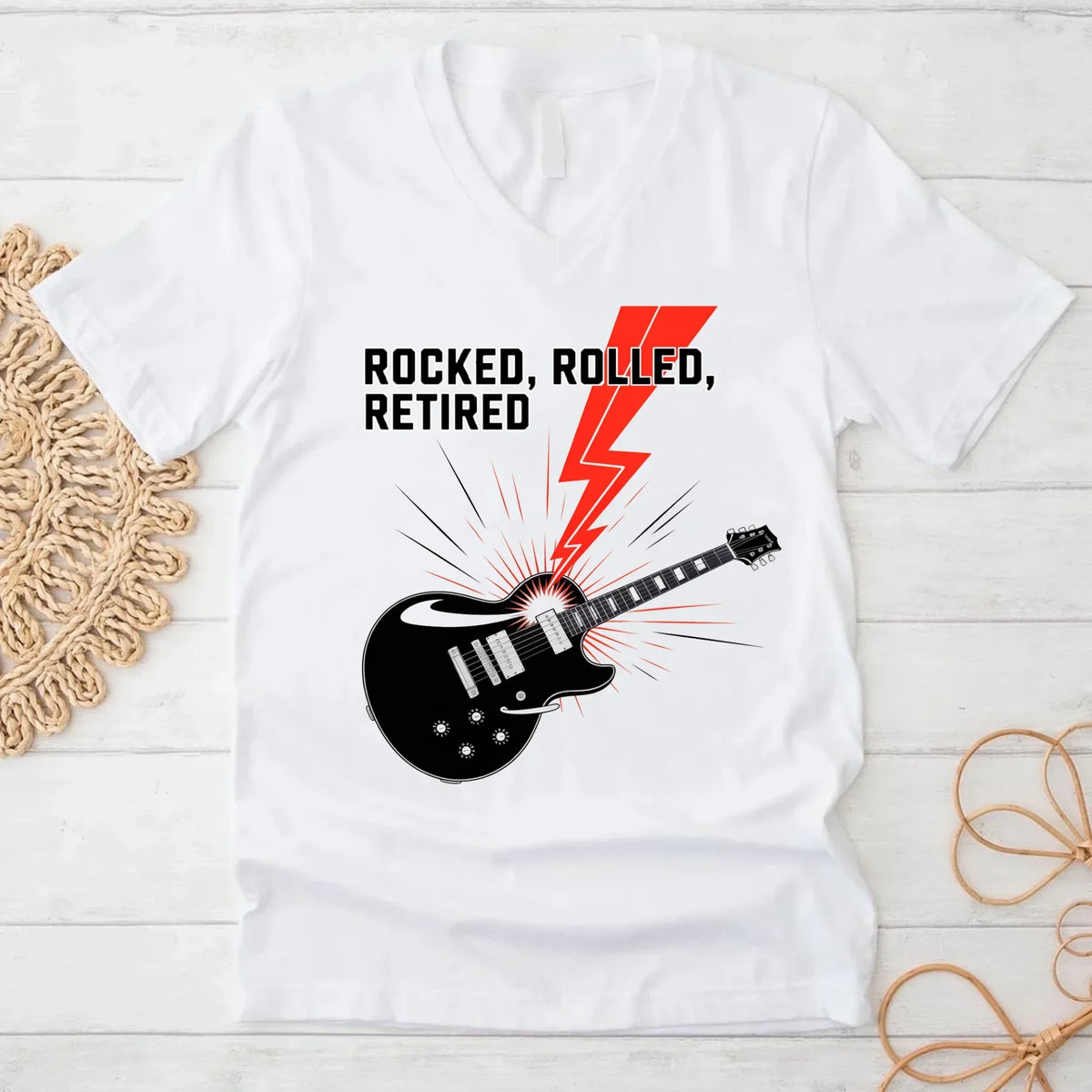 Rocked Rolled Retired T-Shirt β Funny Retirement Gift Shirt