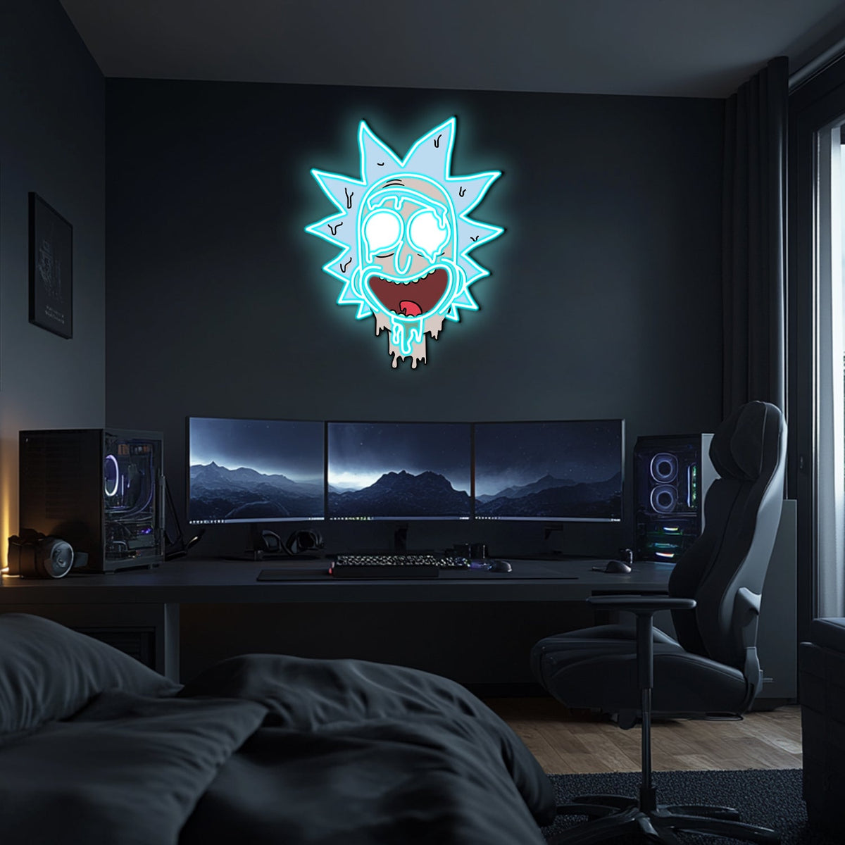 UV Printed Rick Neon Wall Art- LV0040