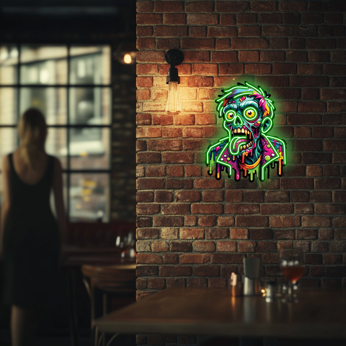 UV Printed Zombie Neon Wall Art- LV0059