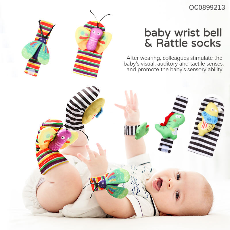 Baby Toys 0-1 Year Old Newborns Wrist Ringing Socks Comfort Set Baby Gift