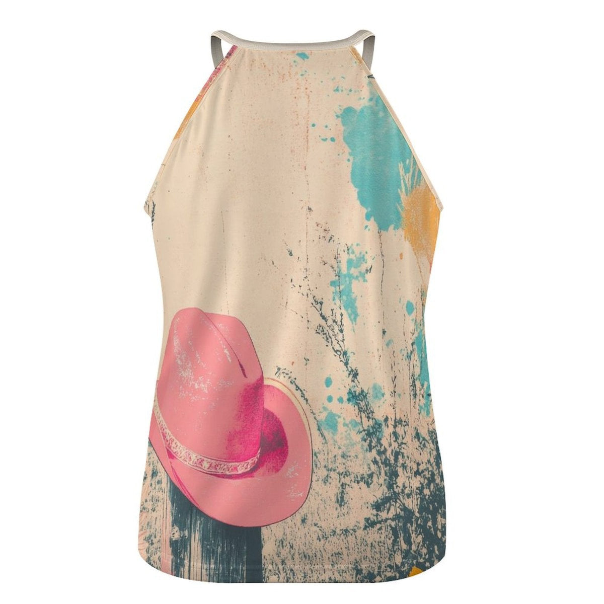 Baha Ranch Turquoise View Retro Pop Western Tank Top