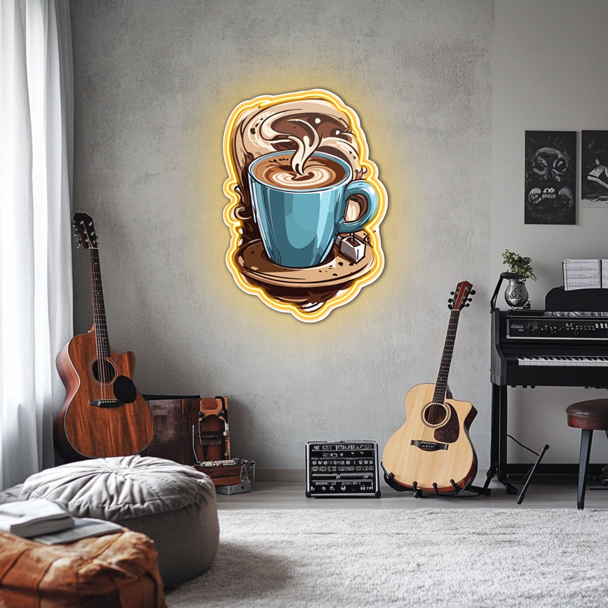 UV Printed Coffee Neon Wall Art- LV0080