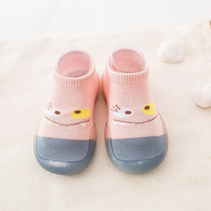 Spring and Autumn Children's Indoor and Outdoor Socks Shoes Baby Step Shoes Boys and Girls Summer Breathable Little Monster Wear resistant Board Shoes
