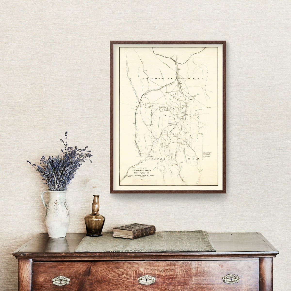 Vintage Map of Cochise County, California 1905