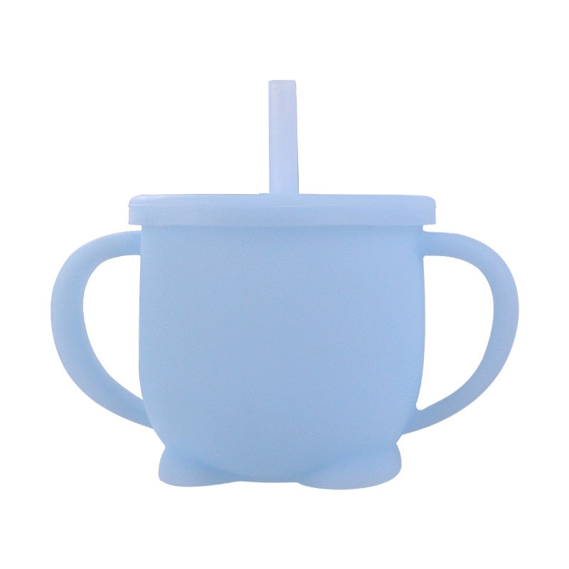 Baby Feeding Cups Baby Learning Baby Drinkware silicone Sippy Cups For Toddlers & Kids With Silicone Sippy Cup Lids Solid