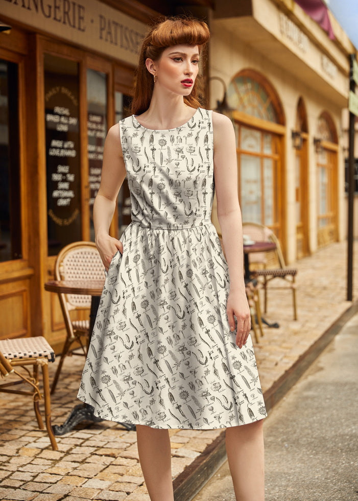 Flower Parts Vintage Dress